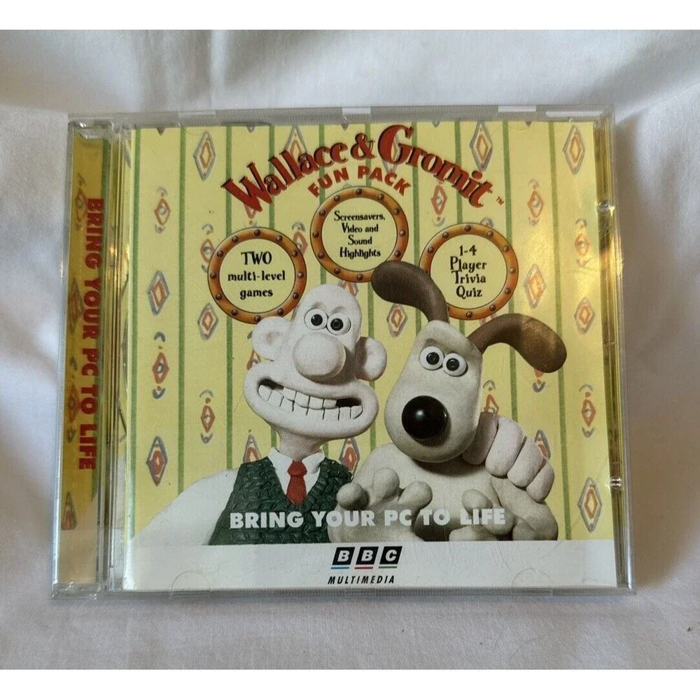 Wallace and Gromit fun pack game for PC Big box version in near mint condition